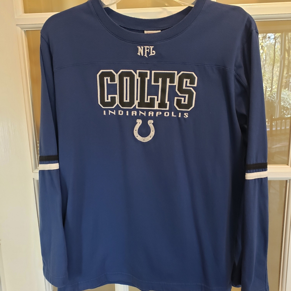 NFL Colts Kids Blue Long Sleeve Tee Size: XL (16/18)